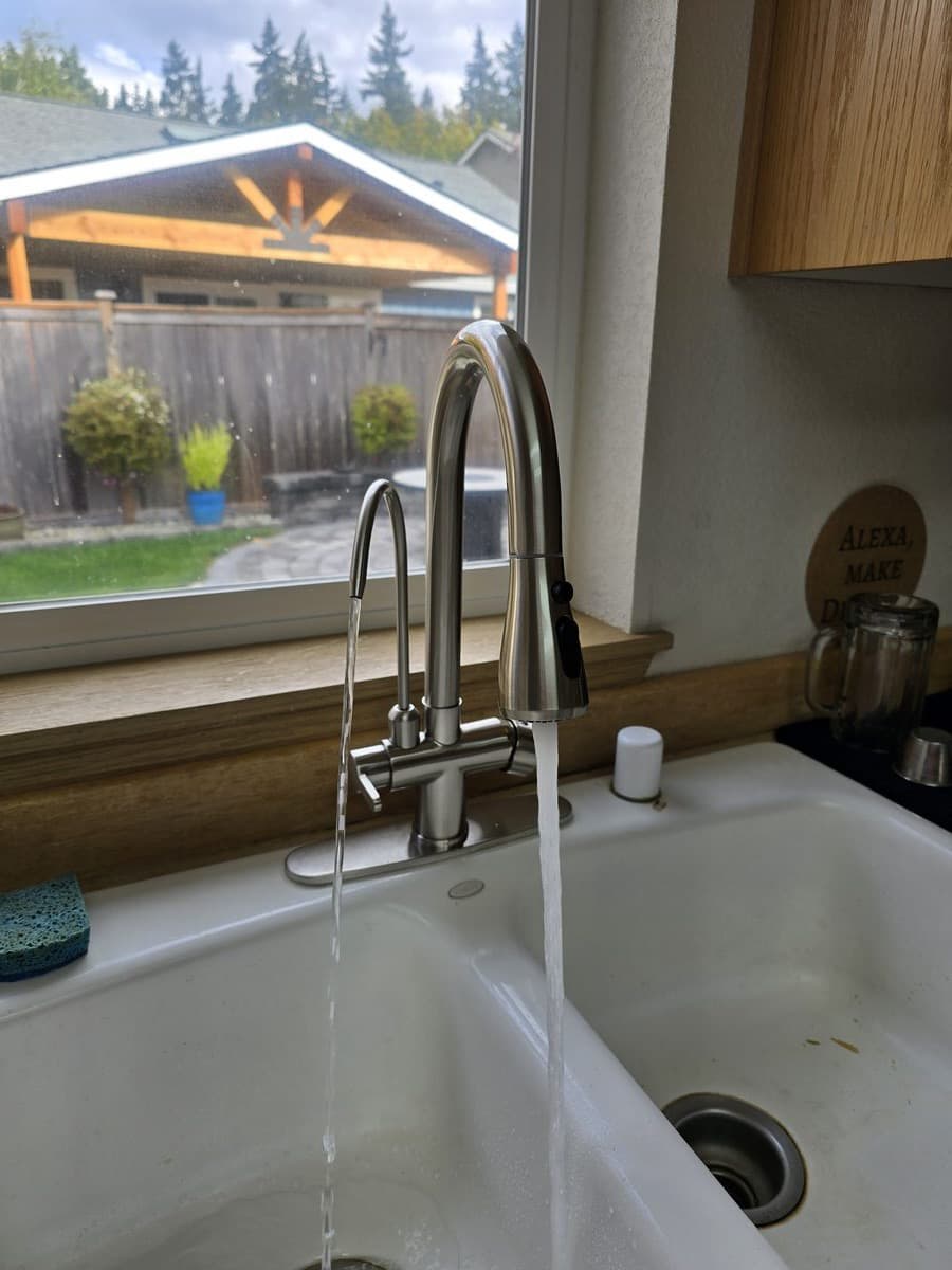 Selection of dedicated RO faucet finishes offered for a Huntington Beach kitchen