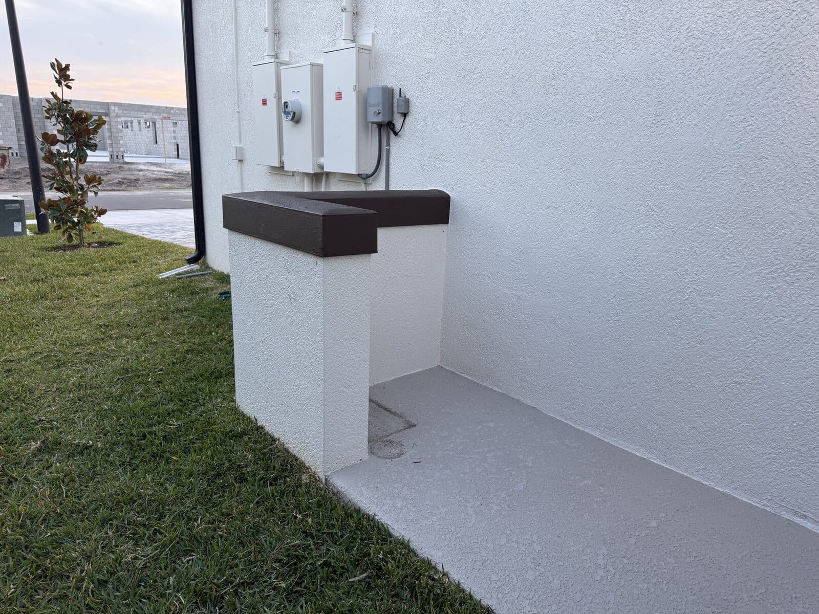 Outdoor twin-tank install at the main service line of a Whittier home