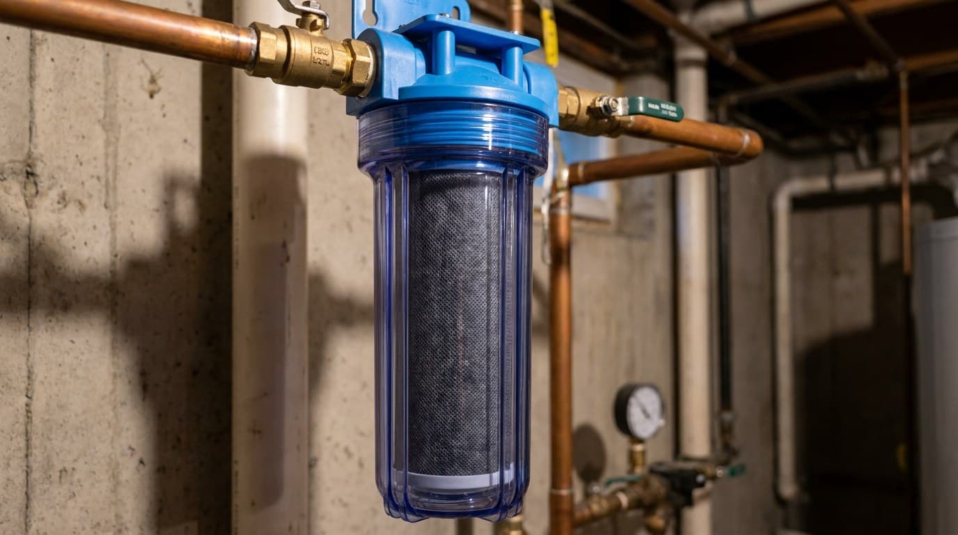Water filtration system installation in a Southern California home with older plumbing