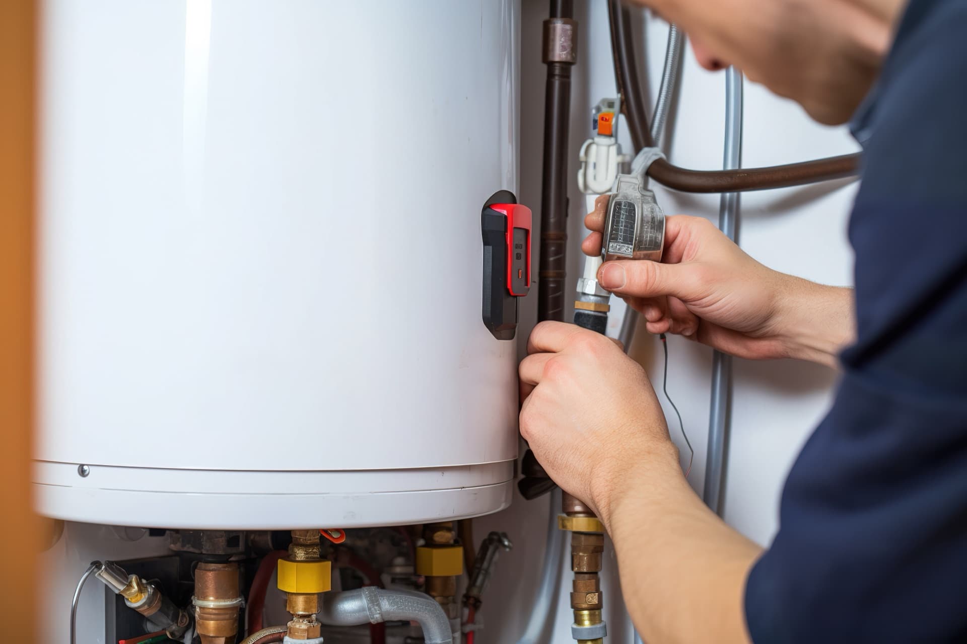 Water heater install alongside softener bypass
