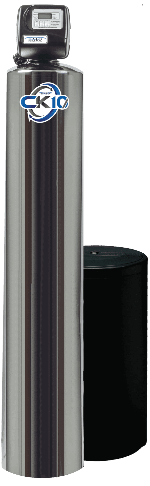 Commercial ion exchange water softener installed in a Los Angeles commercial facility